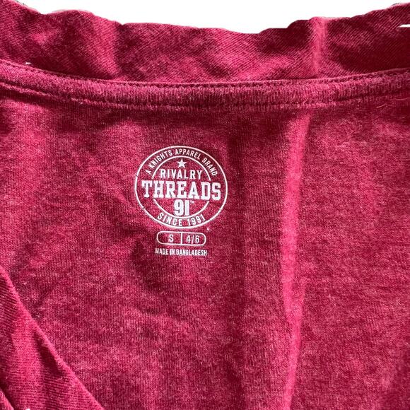 Women's Red ISU V-Neck TShirt Small - Picture 2 of 2